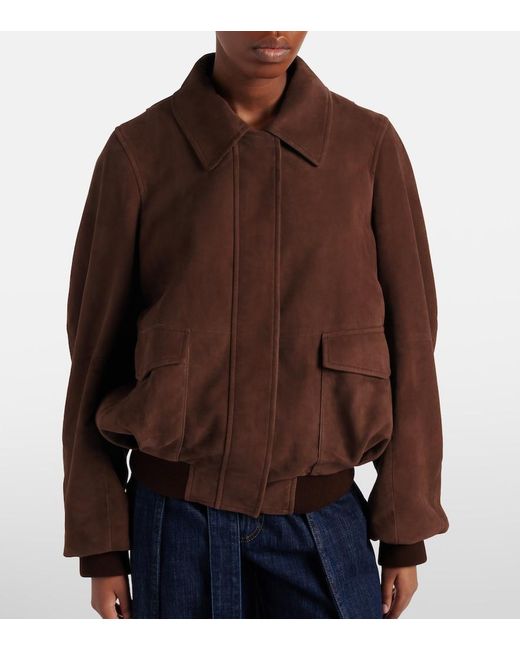 Loewe Brown Suede Blouson Jacket