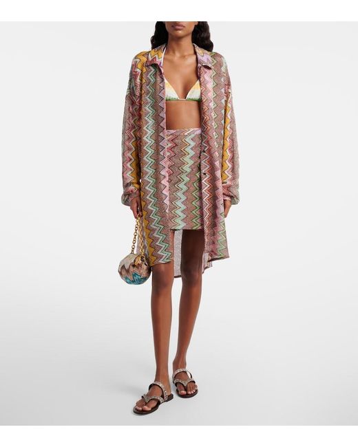Missoni Brown Luise Zigzag Thong Sandals