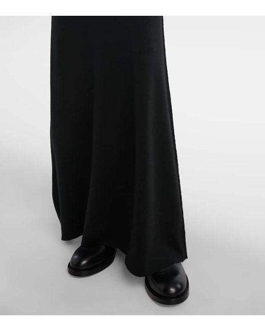 The Row Black Leoline Turtleneck Virgin Wool Maxi Dress