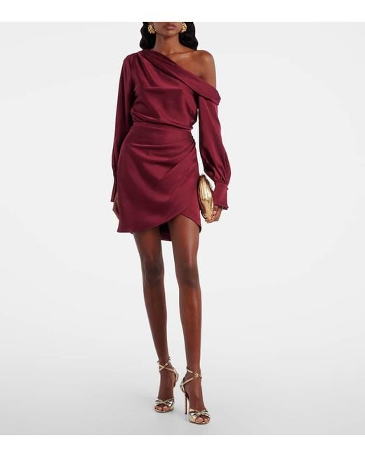 Jonathan Simkhai Red Cameron Satin Minidress