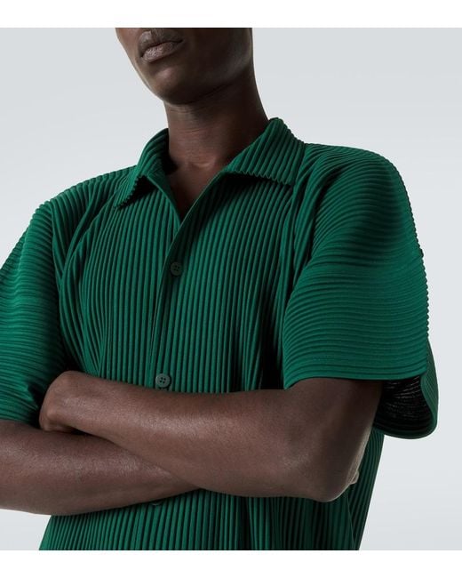 Homme Plissé Issey Miyake Green Monthly Colors: May Pleated Shirt for men