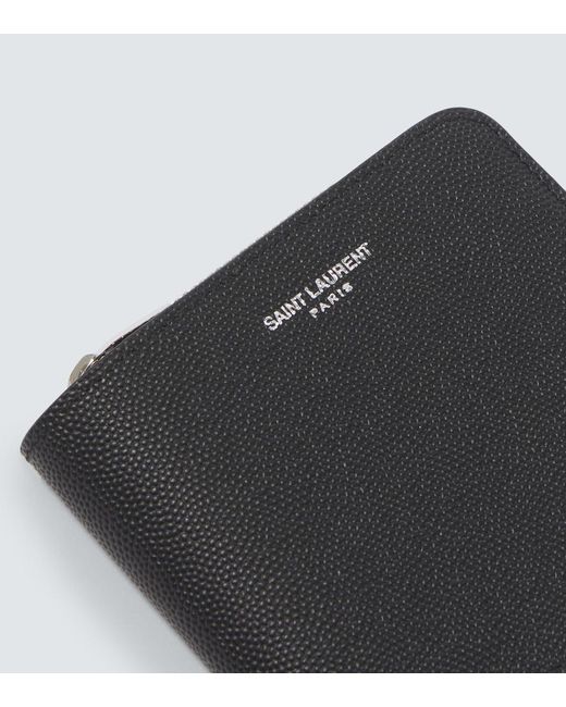 Saint Laurent Black East/West Leather Wallet for men