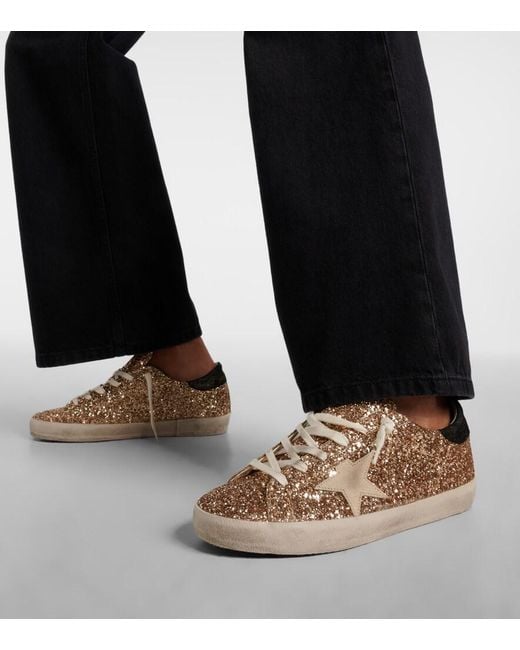 Golden Goose Deluxe Brand Metallic Superstar Glitter Sneakers