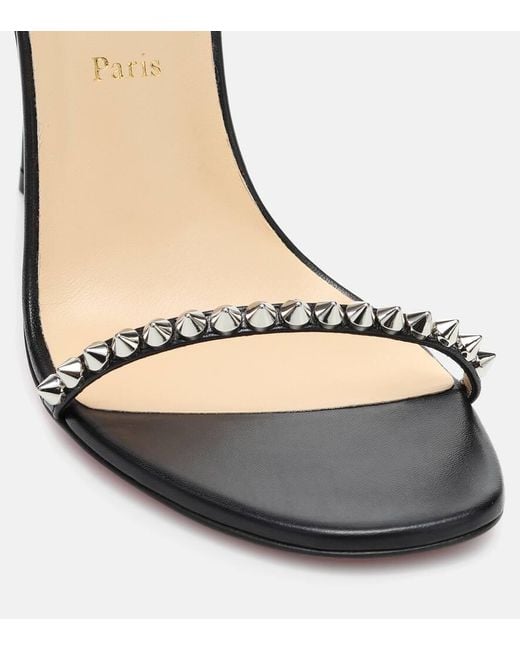 Christian Louboutin Black So Me 100 Sandalen Aus Leder Mit Nieten
