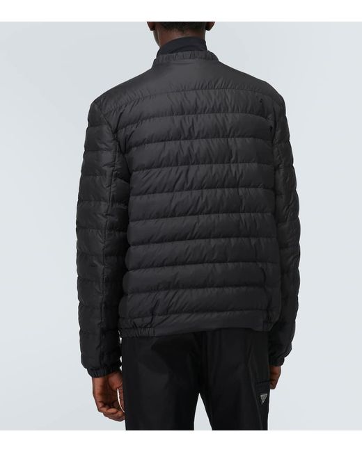 Prada Gray Quilted Down Jacket for men