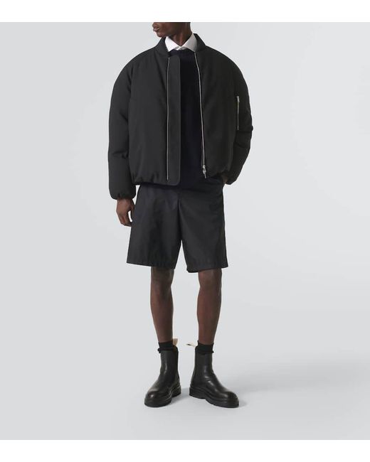 Jil Sander Oversize-Daunenjacke Aus Gabardine in Black für Herren