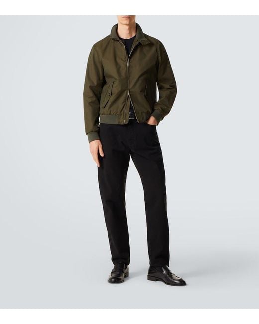 Slowear Green Cotton-Blend Blouson Jacket for men