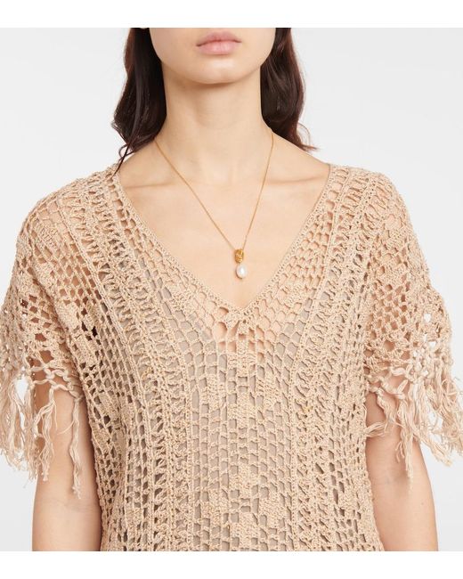 Anna Kosturova Multicolor Savannah Crochet Maxi Dress