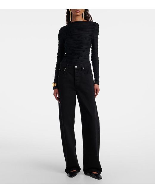 Citizens of Humanity Black Ayla High-Rise Wide-Leg Jeans