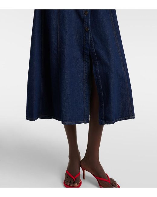 Citizens of Humanity Blue X Argent Farrow Denim Midi Dress
