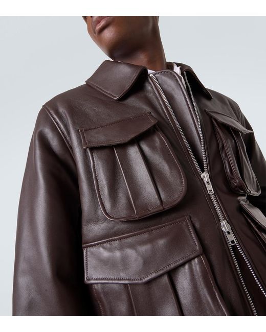 Simone Rocha Lederjacke in Brown für Herren