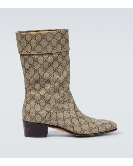Gucci GG Canvas Boots in Natural for Men | Lyst Canada