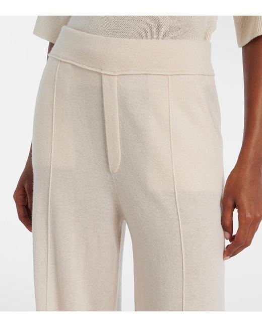 Jardin Des Orangers Natural Wool And Cashmere Wide-Leg Pants
