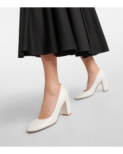 Gianvito Rossi White 85 Leather Pumps