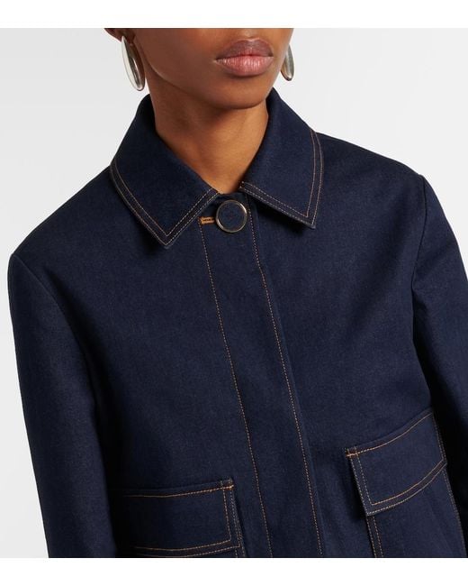 Veronica Beard Blue Barrington Embellished Denim Jacket