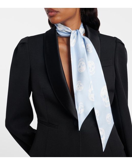 Foulard Skull di McQueen in White