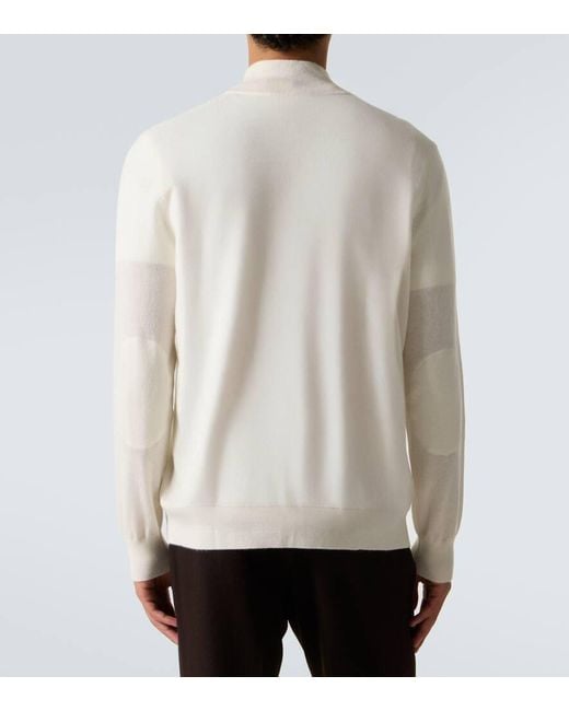 arch4 White Mr Fenchurch Cashmere Half-Zip Sweater for men