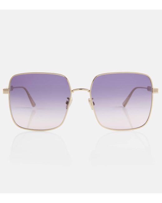Dior Purple Diorcannage S1u Square Sunglasses