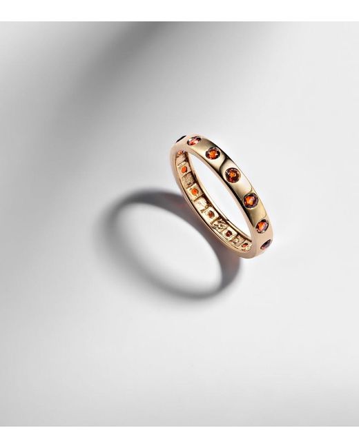 STONE AND STRAND White 10Kt Ring With Garnet