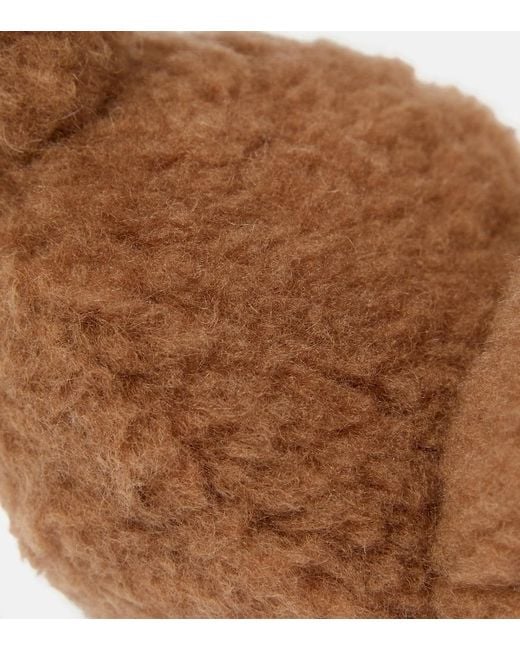 Max Mara Brown Camel Hair And Silk Ear Muffs