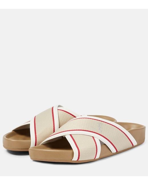 Christian Louboutin Pink Hot Cross Bizz Ribbon Sandals