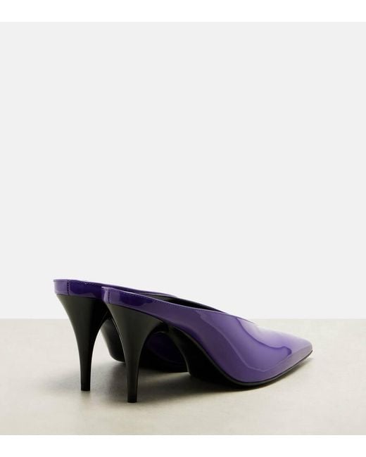 Gucci Purple Mules 97 Aus Lackleder