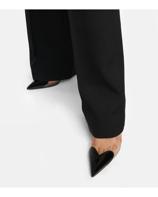 Alaïa Black Mules Cour Mit Lackleder