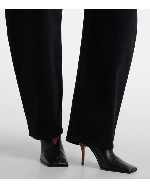 Alaïa Black Barrel-Leg Jeans