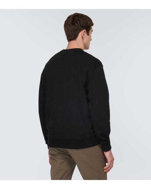 Sudadera de jersey de algodon con logo Zegna de hombre de color Black