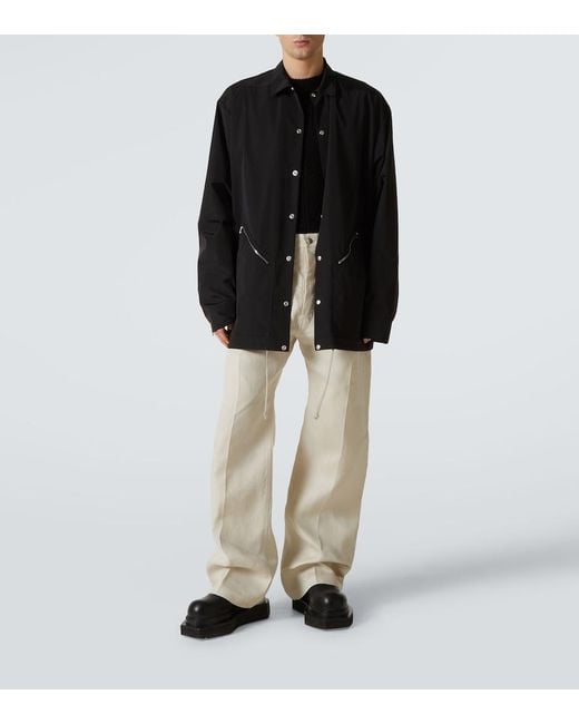 Rick Owens Black Tour Technical Overshirt for men