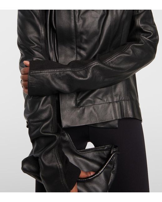 Rick Owens Black Naska Leather Jacket