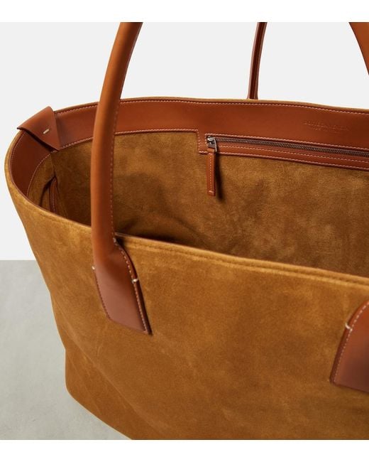 Bottega Veneta Brown Tote Bag Cabat Large Aus Veloursleder