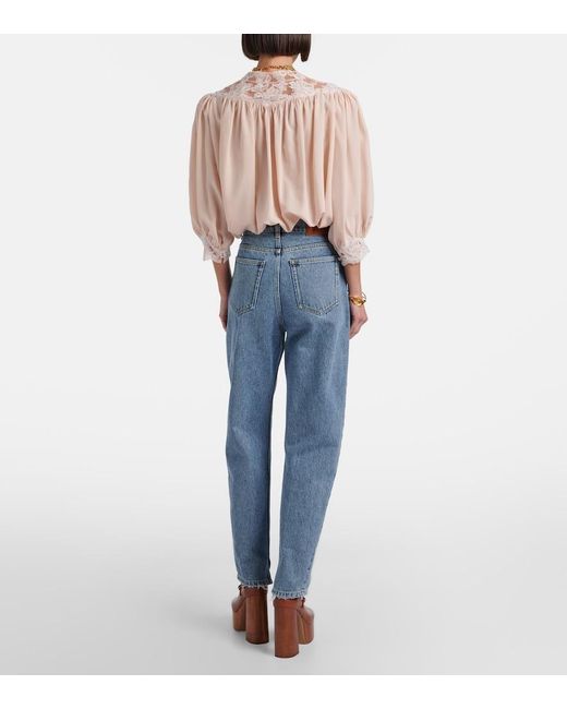 Chloé Blue Tapered Jeans