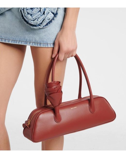 Magda Butrym Red Brigitte Small Leather Tote Bag