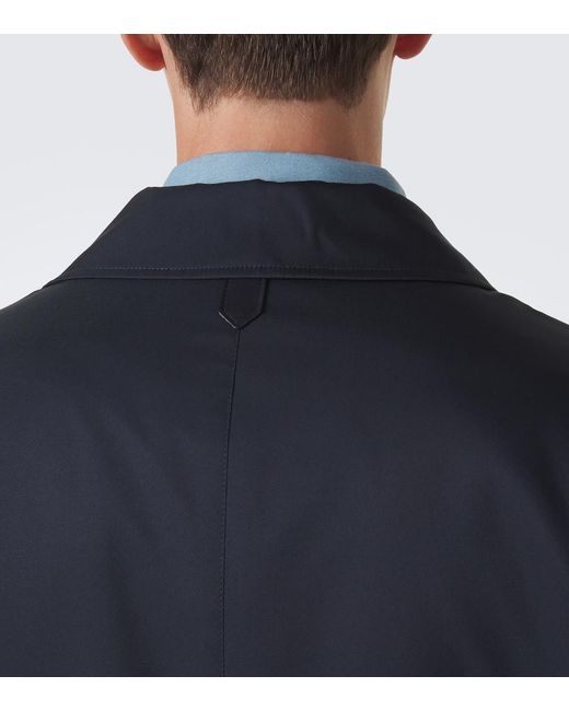 Canali Blue Car Coat for men