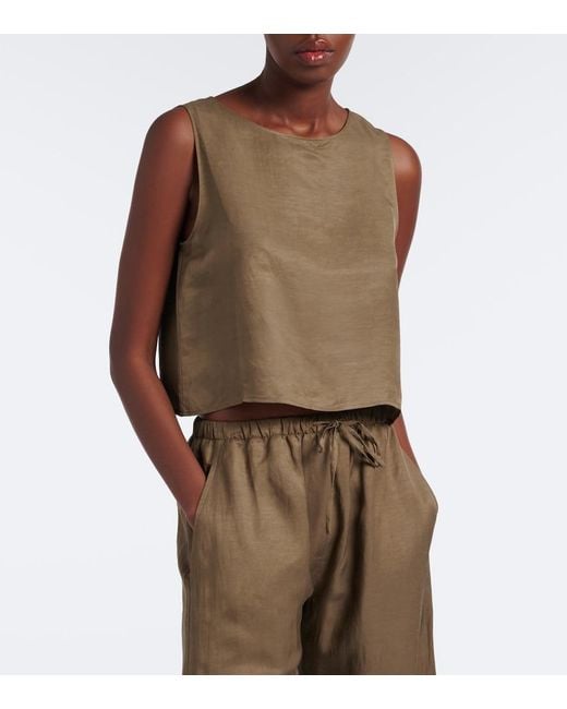 Leset Brown Daniel Crop Top