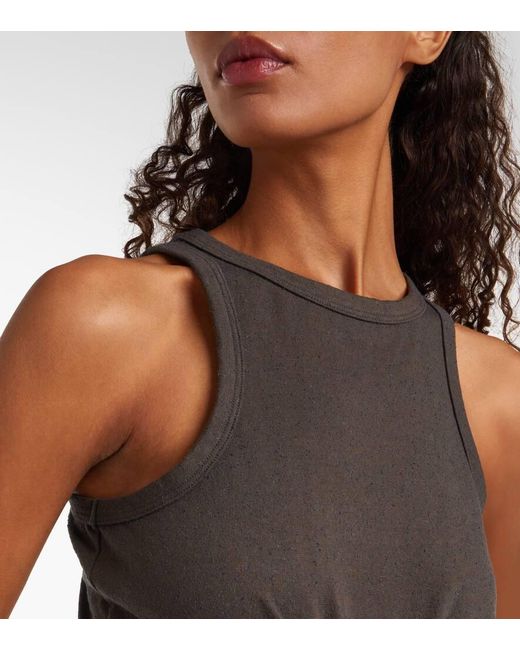Tank Top De Algodon Y Seda Magda Butrym de color Black