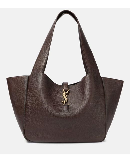 Saint Laurent Brown Le 5 A 7 Bea Large Leather Shopper