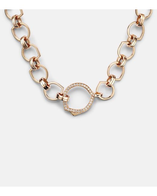 Repossi Metallic Antifer 18Kt Rose Necklace With Diamonds