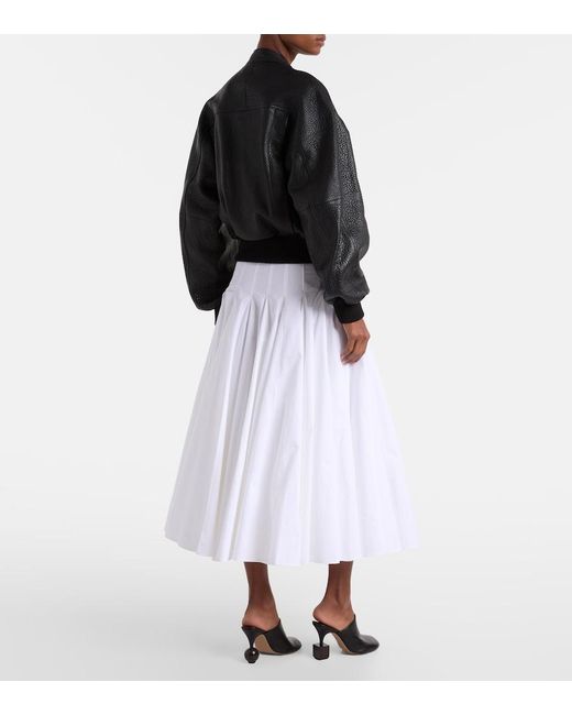 Jacquemus Black Cropped Leather Jacket