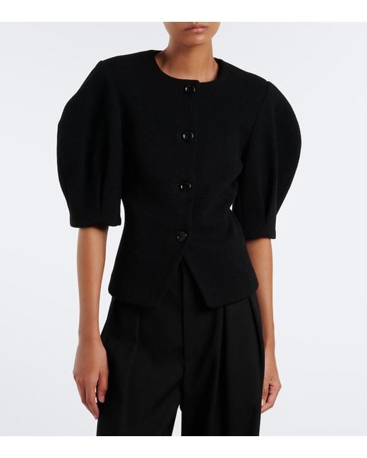 Max Mara Black Jersey Jacquard Jacket