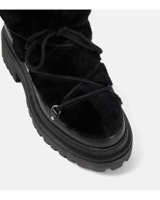 Yves Salomon Black Shearling Ankle Boots