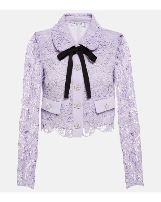 Purple lace jacket sale