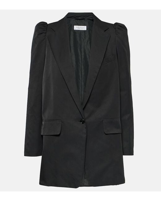 Max Mara Black Willy Cotton-Blend Blazer