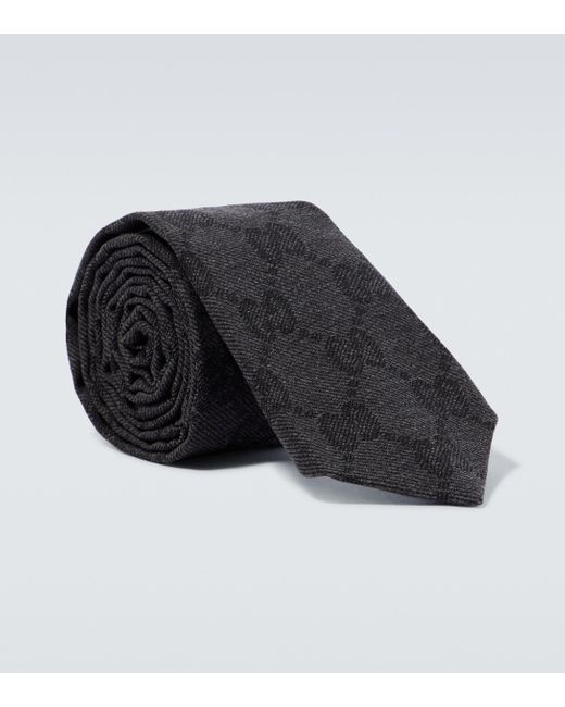 Gucci Jacquard-Krawatte GG aus Wolle in Black für Herren