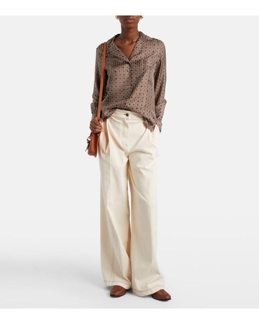 Max Mara Brown Amito Leather-Trimmed Raffia Mules