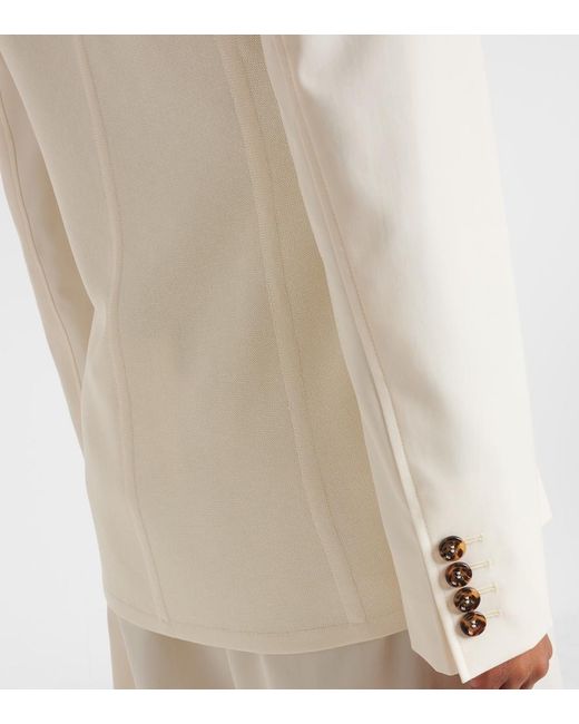 Blazer De Algodon Max Mara de color Natural
