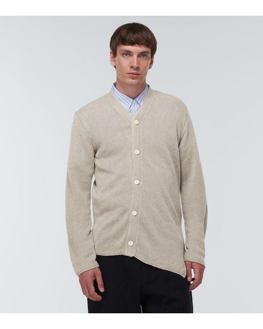 Comme des Garçons Natural Comme Des Garcons Homme Deux Asymmetrical Linen Cardigan for men