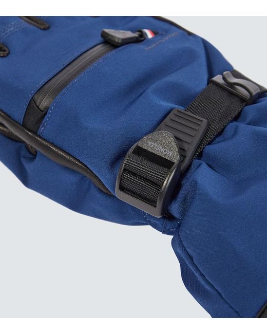 3 MONCLER GRENOBLE Blue Ski Gloves for men