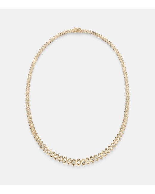 Sydney Evan Metallic Eternity 14Kt Necklace With Diamonds